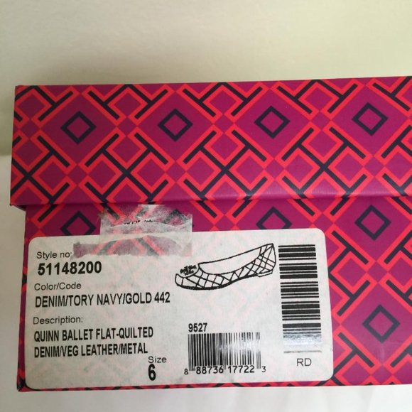 Tory Burch - Denim Quainn Ballet Flat-Quilted - Picture 8 of 8